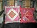 Gift for Mom-2 Pink Zardozi Sari Toss Pillow Cushion Covers