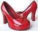 Sexy RED Peep Toe Pumps Hot Topic 40s 50s Shoes