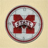 Mississippi State Bulldogs Art-Glass Clock
