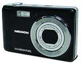 Medion Life P43028 Digitalkamera (12 Megapixel, 4 -fach opt.Zoom, 6,9 cm (2,7 Zoll) Display ) schwarz