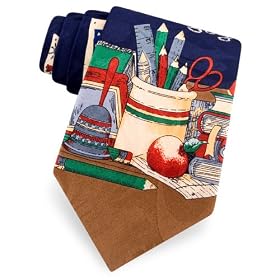 Teachers Desk by Steven Harris navy blue polyester ties