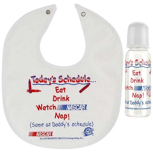 Baby Tracks NASCAR Bib and Bottle Set