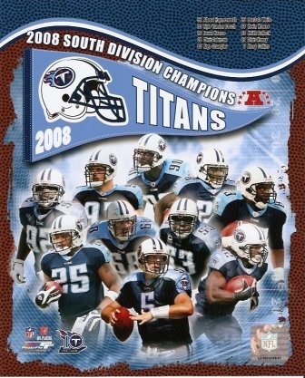 Tennessee Titans 2008 Division Champs 8x10 Photo