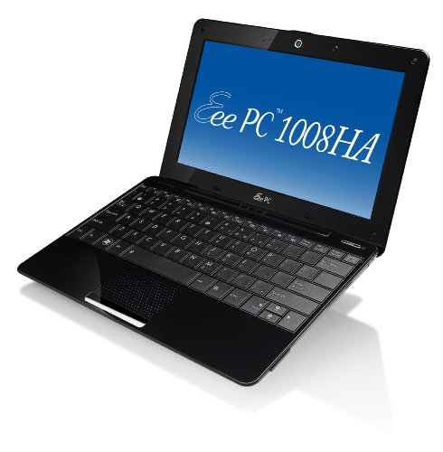 ASUS Eee PC Seashell 1008HA-PU17-BK 10.1-Inch Black Netbook - 6 Hours of Battery Life (Windows 7 Home Premium)