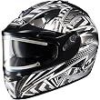 HJC Specter with Electric Shield Men's IS-16SN Snow Snowmobile Helmet w/ Free B&F Heart Sticker Bundle - MC-5
