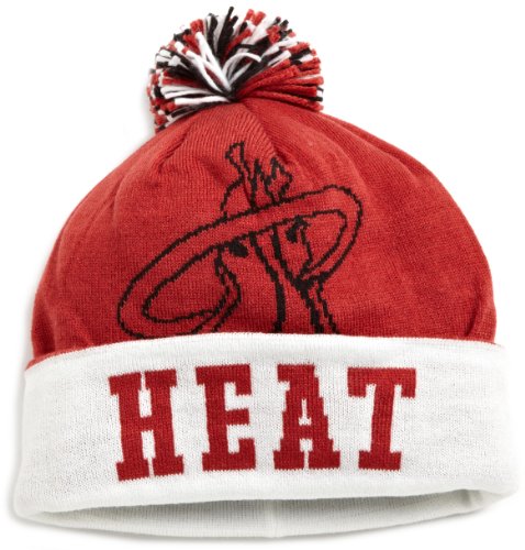 NBA Men's Long Knit Hat - Ke81Z, Miami Heat, One Size