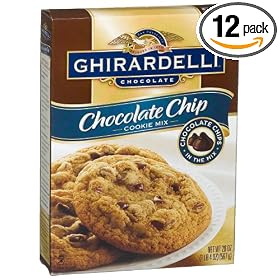 Ghirardelli Chocolate Chip Cookie Mix, 20-Ounce Boxes (Pack of 12)