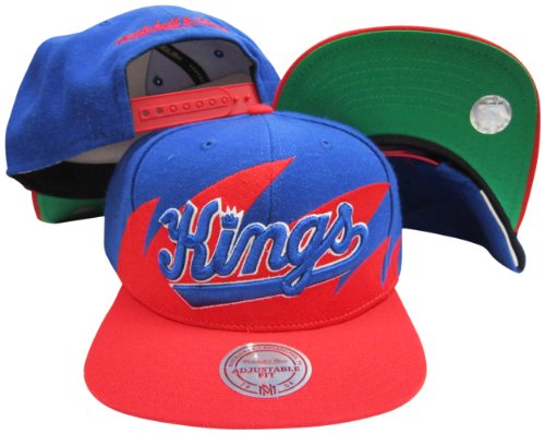 Sacramento Kings Mitchell & Ness Snapback Adjustable Plastic Snap Back Hat / Cap