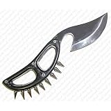 Cobra Hunting Knife Brass Knuckle Handle Blade Spiked W/sheath