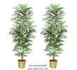 TWO 8' Artificial Areca Palm Trees