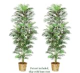 TWO 8' Artificial Areca Palm Trees, with No Pot,
