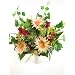 36cm Artificial Silk Flowers Gerbera Hydrangea Ivy Mixed Arrangement (Pink) from GT Decorations