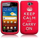 from AIO AIO KEEP CALM & CARRY ON Case For Samsung Galaxy W i8150 / Red & Film