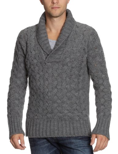rich&royal Herren Pullover Strickpullover 13K168, Gr. 48 (S), Grau (silver grey 862) Preisvergleich