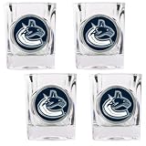 NHL Vancouver Canucks Four Piece Square Shot Glass Set