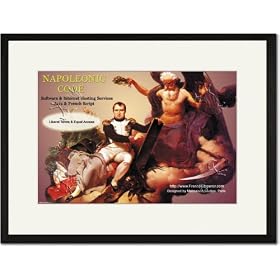 Black Framed/Matted Print 17x23, Napoleonic Code: Software & Internet Hosting Services