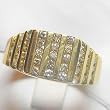 14K Yellow Gold Diamond Man's Ring