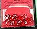 Red Transparent Mini 10mm (3/8in) Dice Set of 7 Chessex