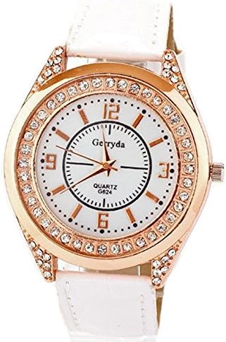 Fashion watches for women Rhinestone piel Watch Luxury Quartz Clock PU Leather Watch