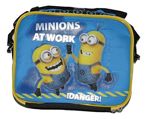 Despicable Me Insulated Blue Lunch Bag - Danger! Minions At Work