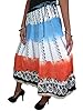 Bohemian Long Skirts Blue Tie Dye Printed Cotton Woman's Skirt