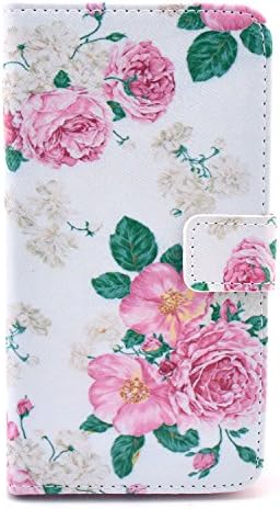 LG G3 Cute PU Leather Case, Noarks Ceslysun Color Printing Pouch Wallet Leather Protection Cover with Card Holder for LG G3 (A-Flower)