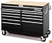 Waterloo MG5612BK 56-Inch Wide by 30-Inch Dep by 42-1/4-Inch High Extreme Use Black Tool Cart with 12 Ball Bearing Drawers and Roll Cage Construction