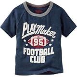 オシュコシュ OSHKOSH/ ラグラン フットボールティ ブルー トップス半袖Tシャツ 12歳【並行輸入】