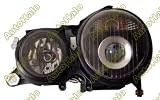 99-01 MERCEDES BENZ W210 E CLASS EURO PROJECTOR HEADLIGHTS - BLACK W/ CLEAR - KS