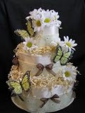 Butterfly Garden 3 Tier Baby Shower Diaper Cake Gift/Centerpiece