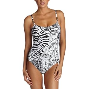 Buy Calvin Klein Ladies Calvin Klein Animal Print Adjustable Strap Swimsuit by Calvin Klein