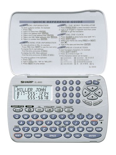 Sharp EL-6930B 192K English/Spanish Translating Organizer