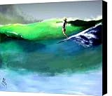 Doug Working Late Off Encinitas Canvas Print / Canvas Art - Artist Paul Miller
