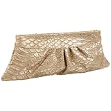 Lauren Merkin Louise Dusted Python-Embossed Cl
