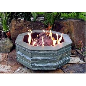 FireScapes Beijing Green Designer Outdoor Fireplace LP by FireScapes