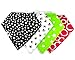 Bonzerdigs Baby Bandana Drool Bibs with Adjustable Snaps - Super Absorbent Cotton Cloth - Pack of 4