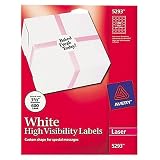 Small Round Laser Labels, 1-5/8 Diameter, 600/PK, White
