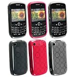 3 Case Hard Silicone Cover for Blackberry 8530 Curve
