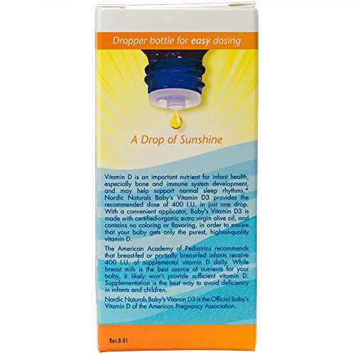 Nordic Naturals Baby’s Vitamin D3 Drops, Healthy Bones and Immune