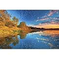 Back Bay Sunset Gallery Wrapped Canvas - 22x28"