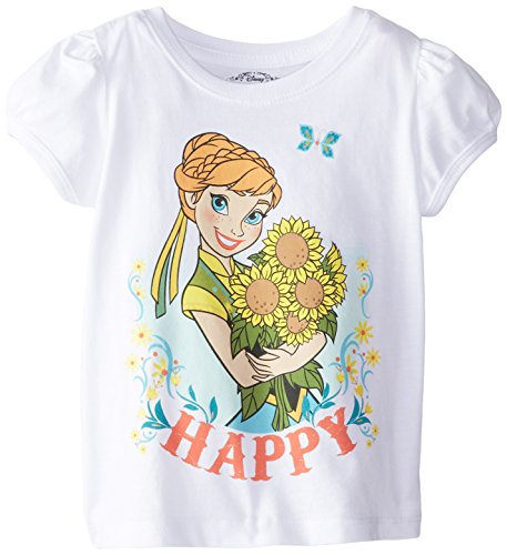 Disney Girls' Frozen Fever Happy Short-Sleeve Graphic T-Shirt