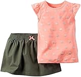カーターズ Carter's トップス 半袖 綿60% ポリエステル40% ＆ スコート 綿ポプリン100% 2点セット 2-Piece Neon Top & Skort Set 24M (83-86