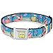 Buckle-Down Seatbelt Buckle Dog Collar - SpongeBob & Patrick Starfish Jellyfishing Scenes - 1