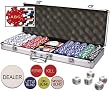 Custom Poker chip Set with your choice of 3 Initials Printed on the chips. Includes 500 11.5 gram chips, case & more.