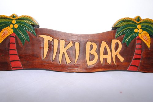 PEMA Tiki Bar Schild mit Palmen
