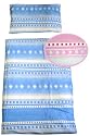 Bettw&auml;sche Kinderbett Gitterbett Kinderbettw&auml;sche Biber/Flanell 100x135cm blau