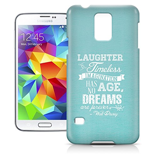 Phone Case For Samsung Galaxy S5 – Aqua Laughter is Timeless Walt Disney Quote Slim Cover