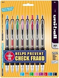 uni-ball 207 Retractable Medium-Point Gel Pens, 8 Colored Ink Pens (40110)