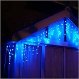  : Top Quality Low Energy 15M Blue LED Icicles, Consists of 576 super bright leds with memory controller, Ideal for dressing house facia's at christmas