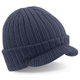 51X6a8ntVmL. SL160  Beechfield Peaked Beanie   2 Colours